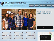 Tablet Screenshot of gamacheorthodontics.com